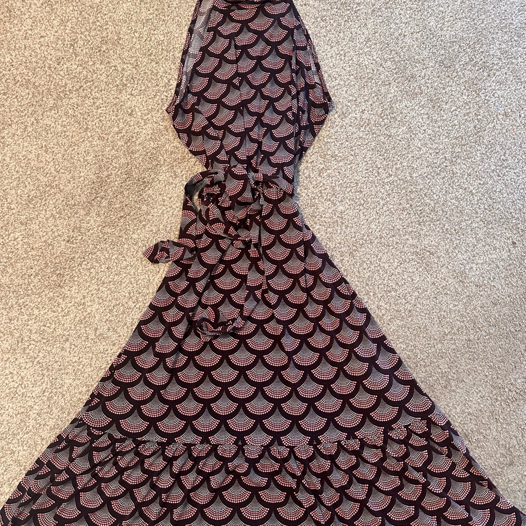 Michael Michael Kors Purple Chandelier High Neck Midi Sundress